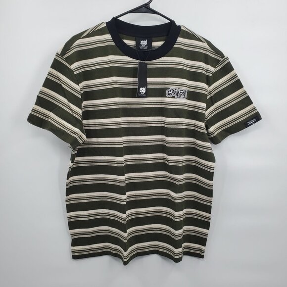 G59 Records Striped Short Sleeve Shirt Top Men Size Large NWT $uicideboy$ Merch - Picture 1 of 12